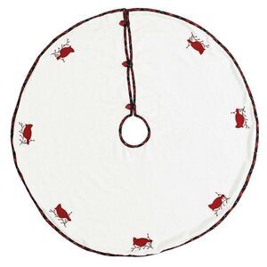 VHC Brands Holiday Decor Seasons Greetings Cardinal Christmas 48" Tree Skirt